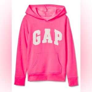 Brand New Kids Pink Gap Hoodie with Gray Heather Lettering-Sz L/10